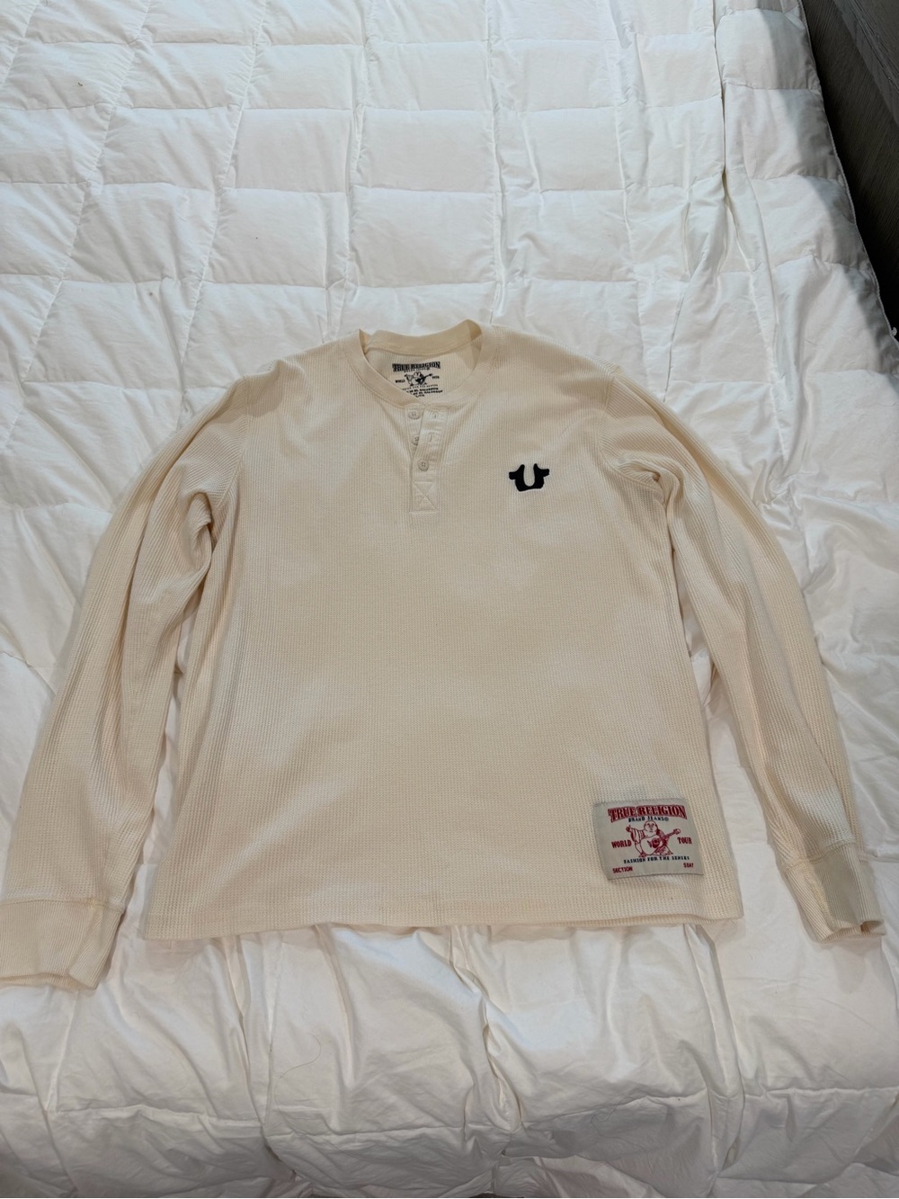 True Religion Men's Cream Long-Sleeve